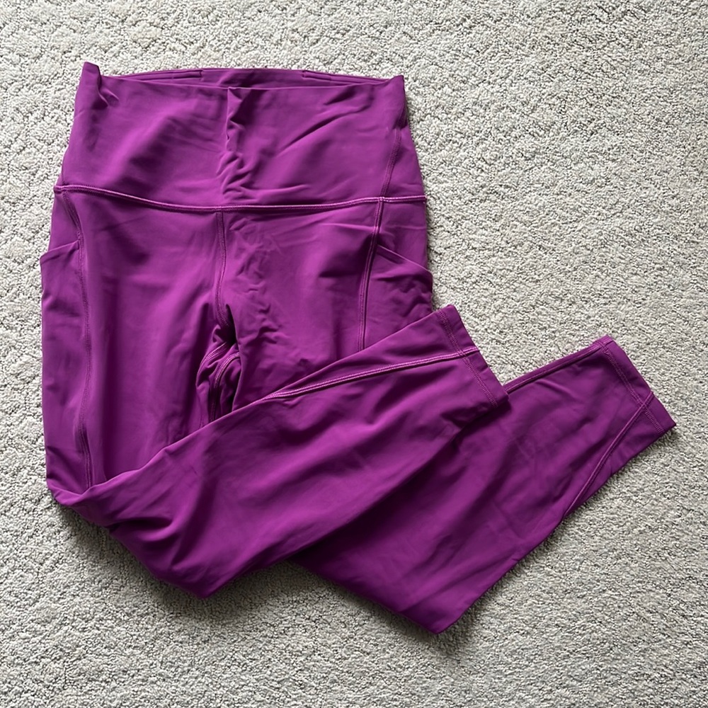 Align high rise 25” with pockets - vivid plum